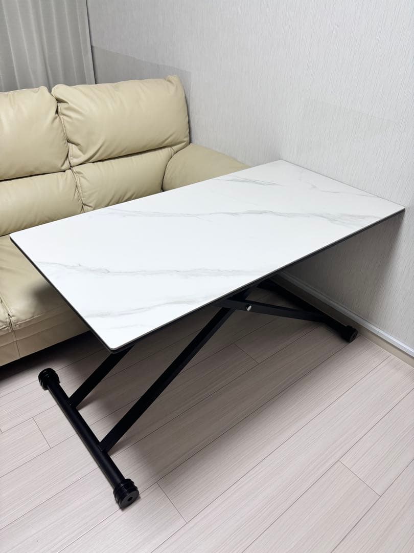 最終価格早い者勝ち！定価59,800︎円 美品 昇降式テーブル/セラミック天板