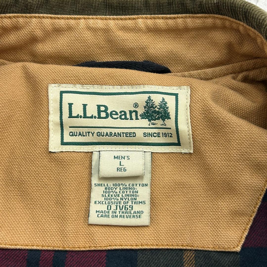 盛*成様 L.L.Bean　ハンティングジャケット　襟コーデュロイ　古着　ブラウ