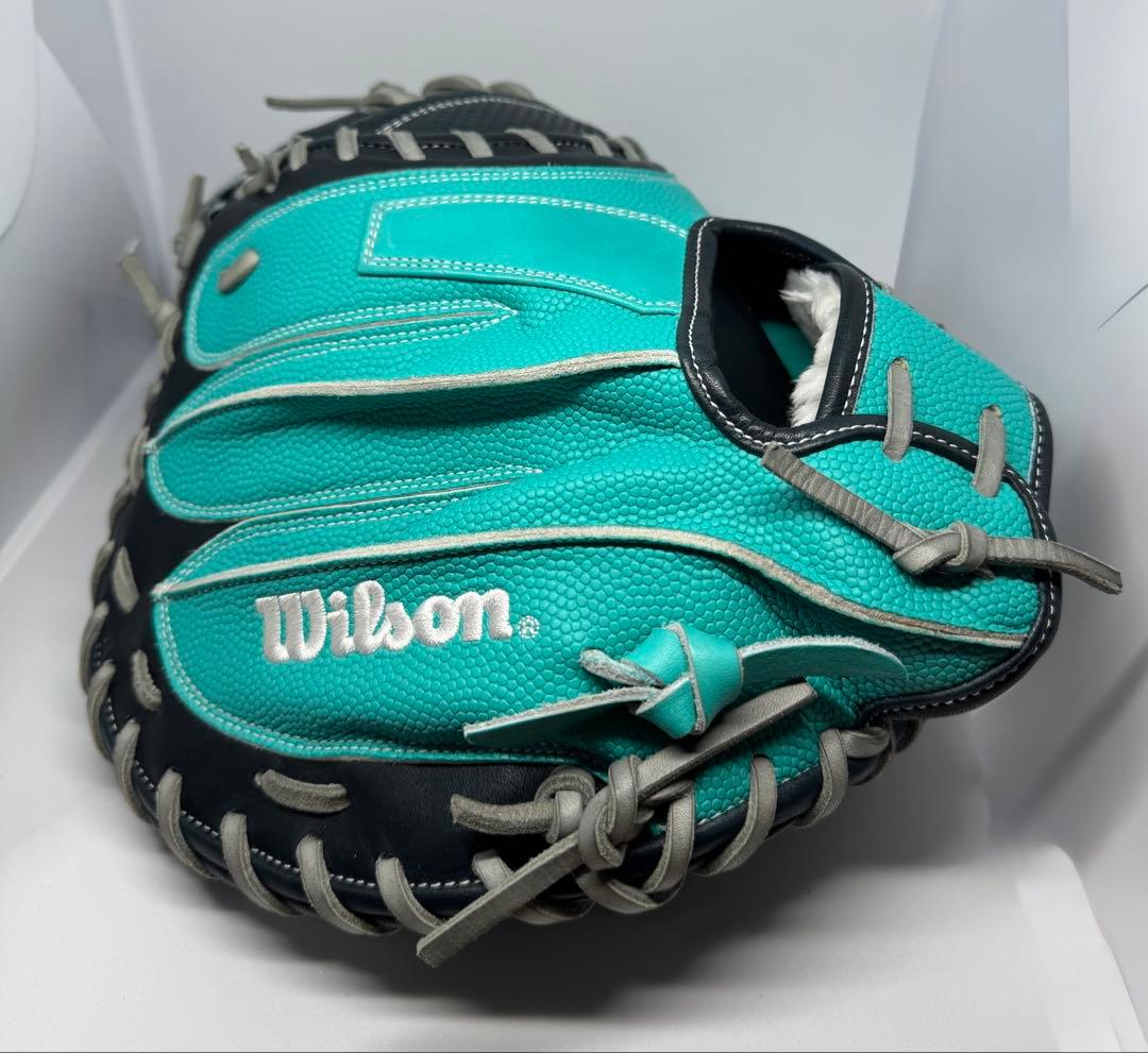 Wilson 軟式キャッチャーミット ターコイズ/ブラック