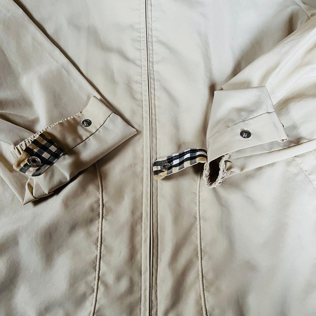 美品 BURBERRY GOLF 薄手 ナイロンジャケットノバチェックベージュ系