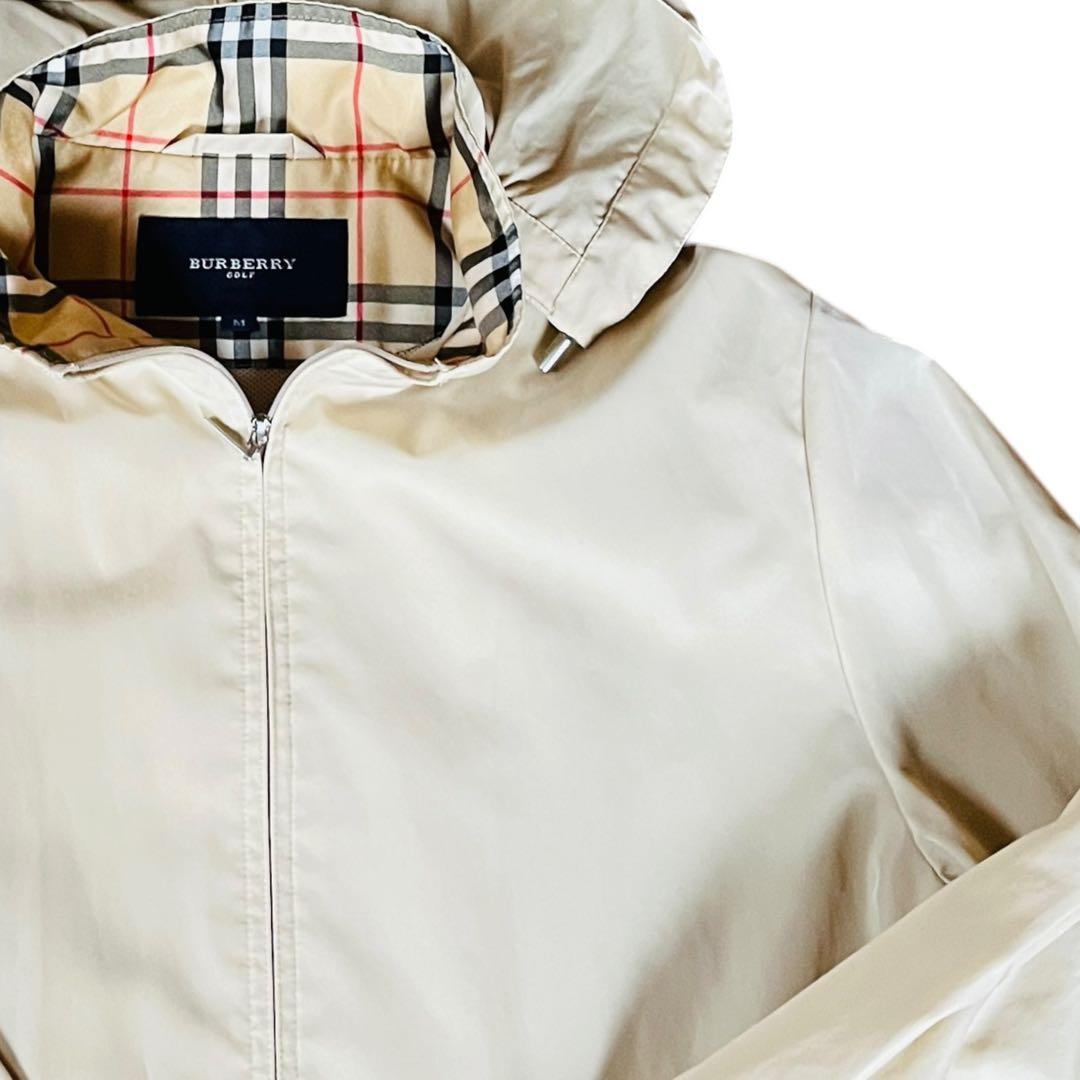 美品 BURBERRY GOLF 薄手 ナイロンジャケットノバチェックベージュ系