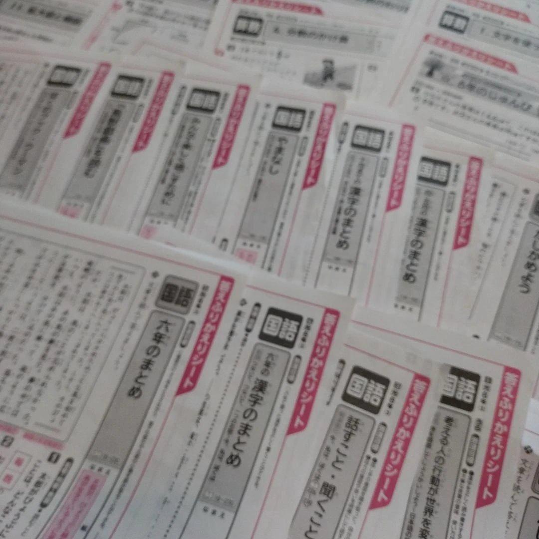 小6　カラーテスト　答え振り返りシート　国語と算数