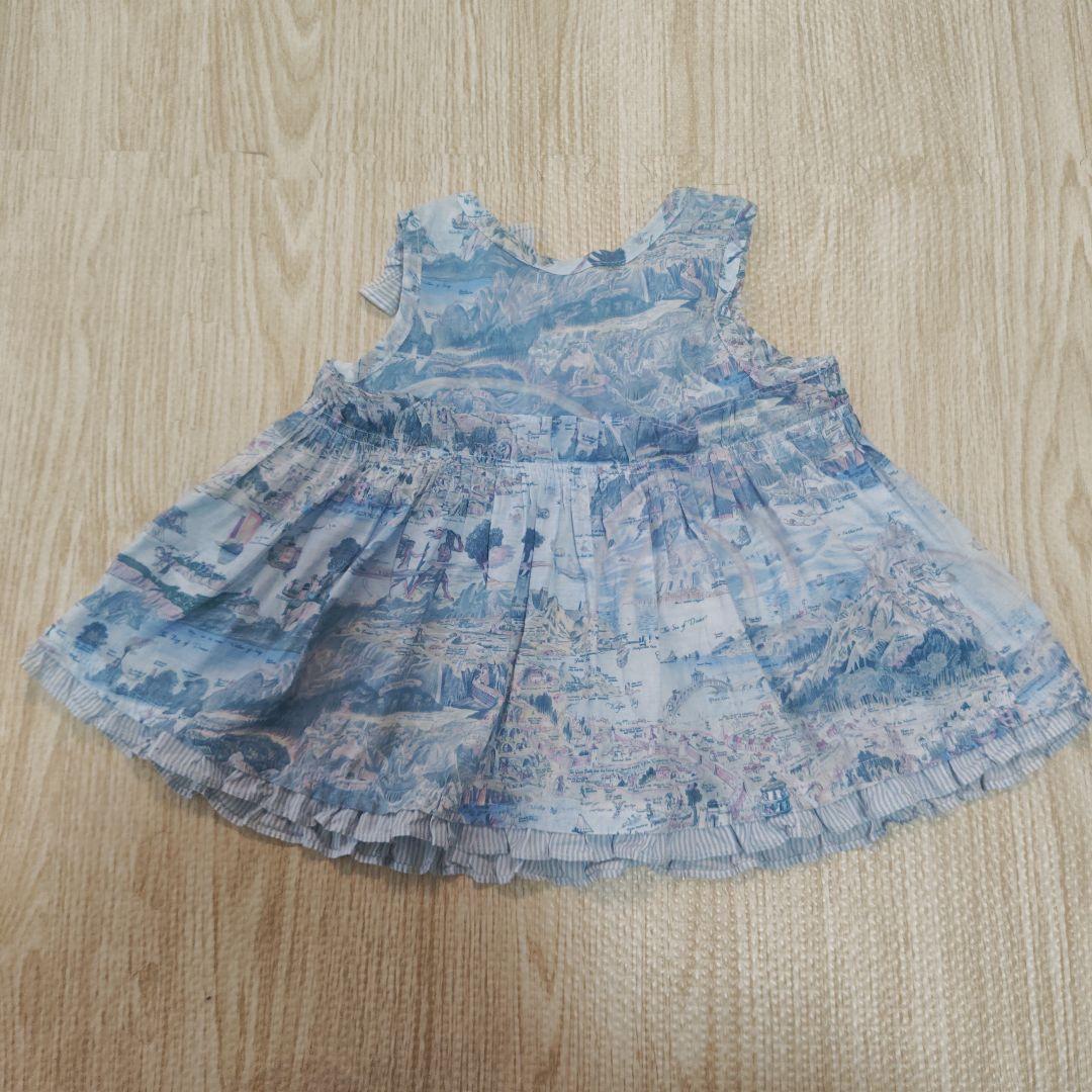 【美品】センスオブワンダー　兄妹　リンク　チュニックTシャツ　リバティ　地図