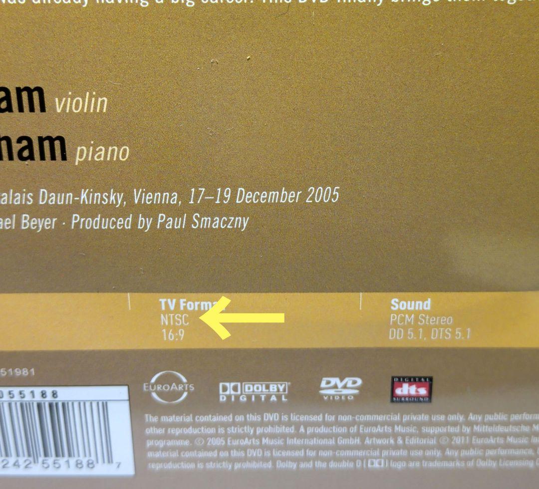輸入盤　DVD　W. A. Mozart Violin Sonatas