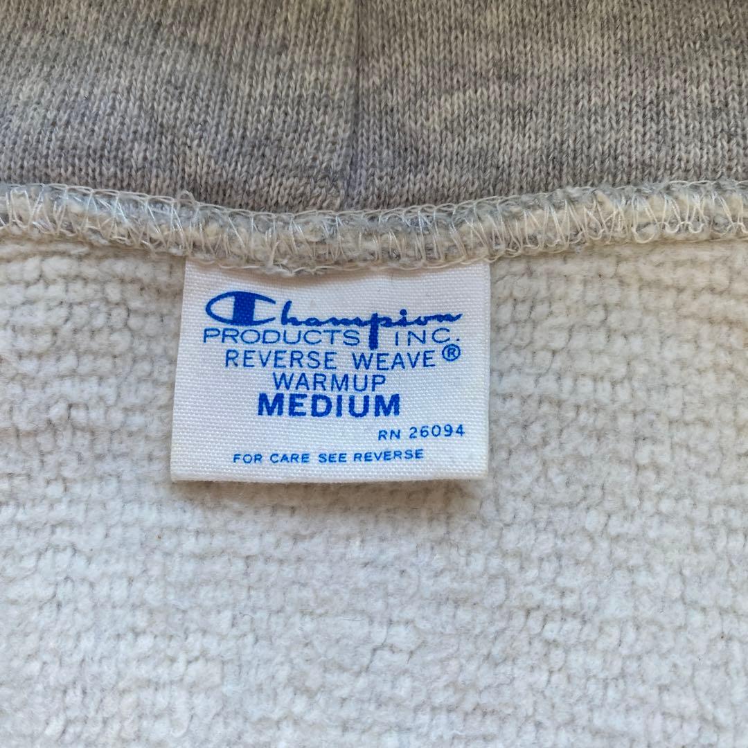 Champion チャンピオン　パーカー　グレー　ハーフボタン　リバースウィーブ
