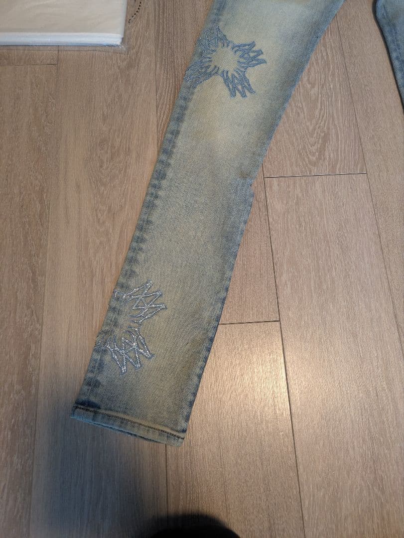 AMIRI　ラインストーン スキニーデニムパンツ　29