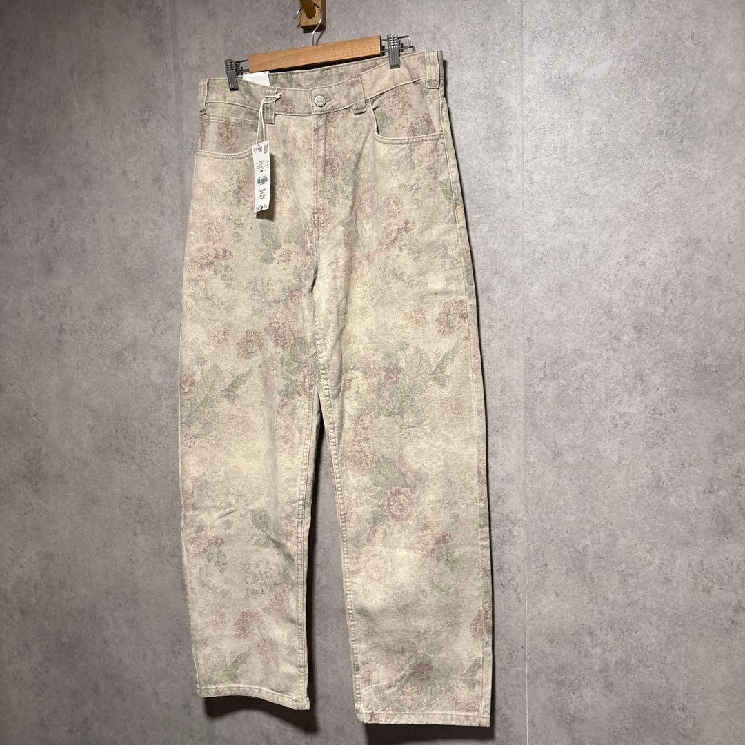 ZARA ザラ バルーンフィットアブストラクトプリントパンツ EU40 jp31