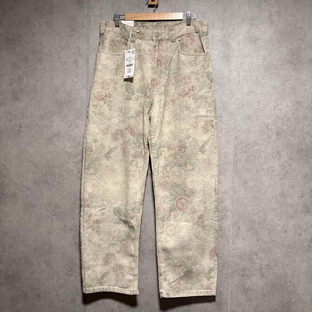 ZARA ザラ バルーンフィットアブストラクトプリントパンツ EU40 jp31