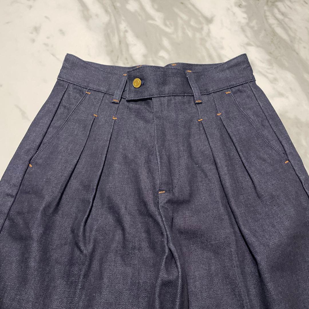 【美品】BONBON ボンボン プレミアムツータックデニムパンツ ジーンズ M