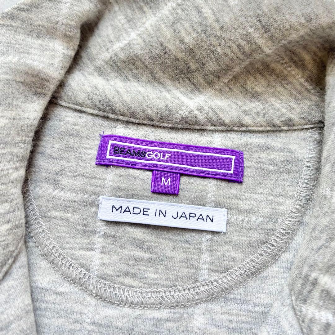 BEAMS GOLF ビームスゴルフ ウール混 ハーフジップハイネックシャツ M