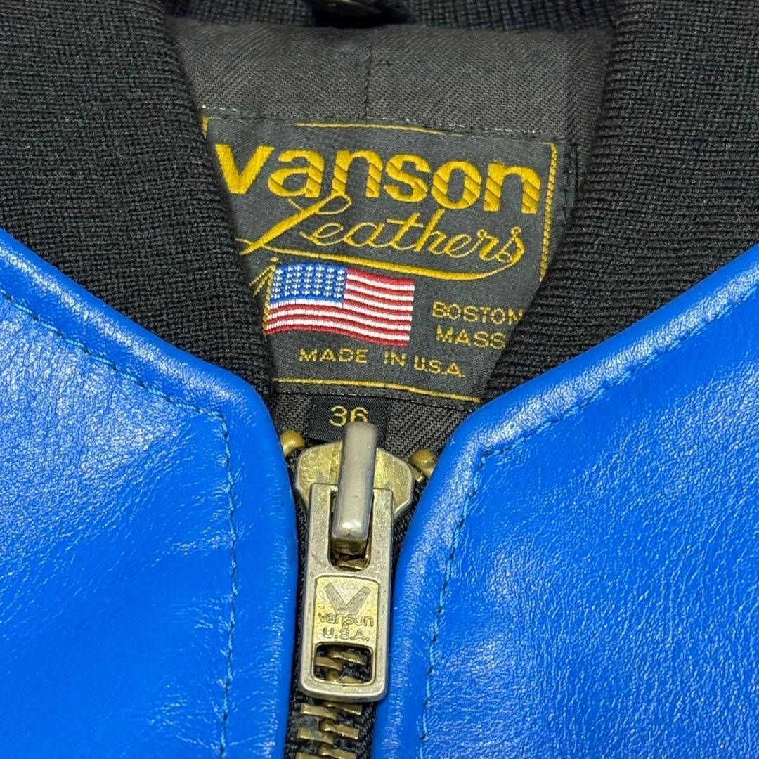 Vanson レザーボンバージャケット 希少配色　サイズ36