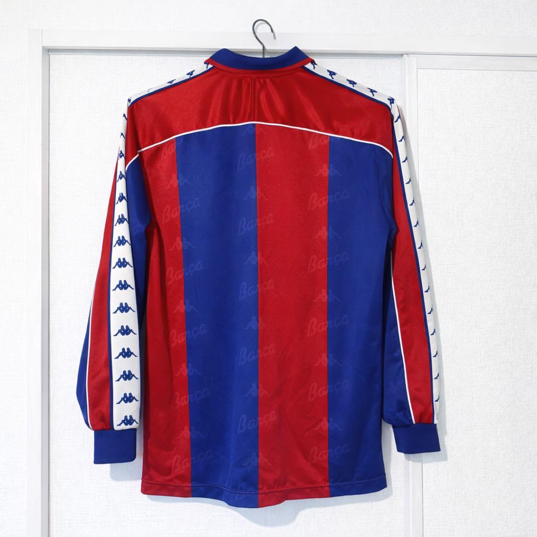 90s Kappa バルセロナ ユニフォーム 長袖 M バルサ ゲームシャツ
