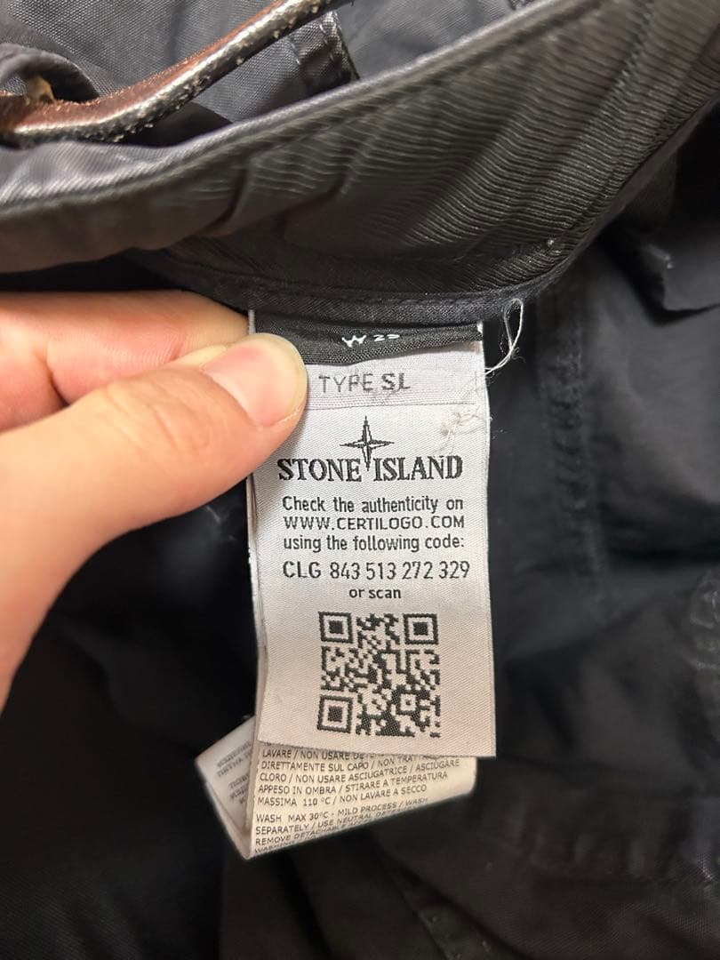 STONE  ブラックカーゴパンツ