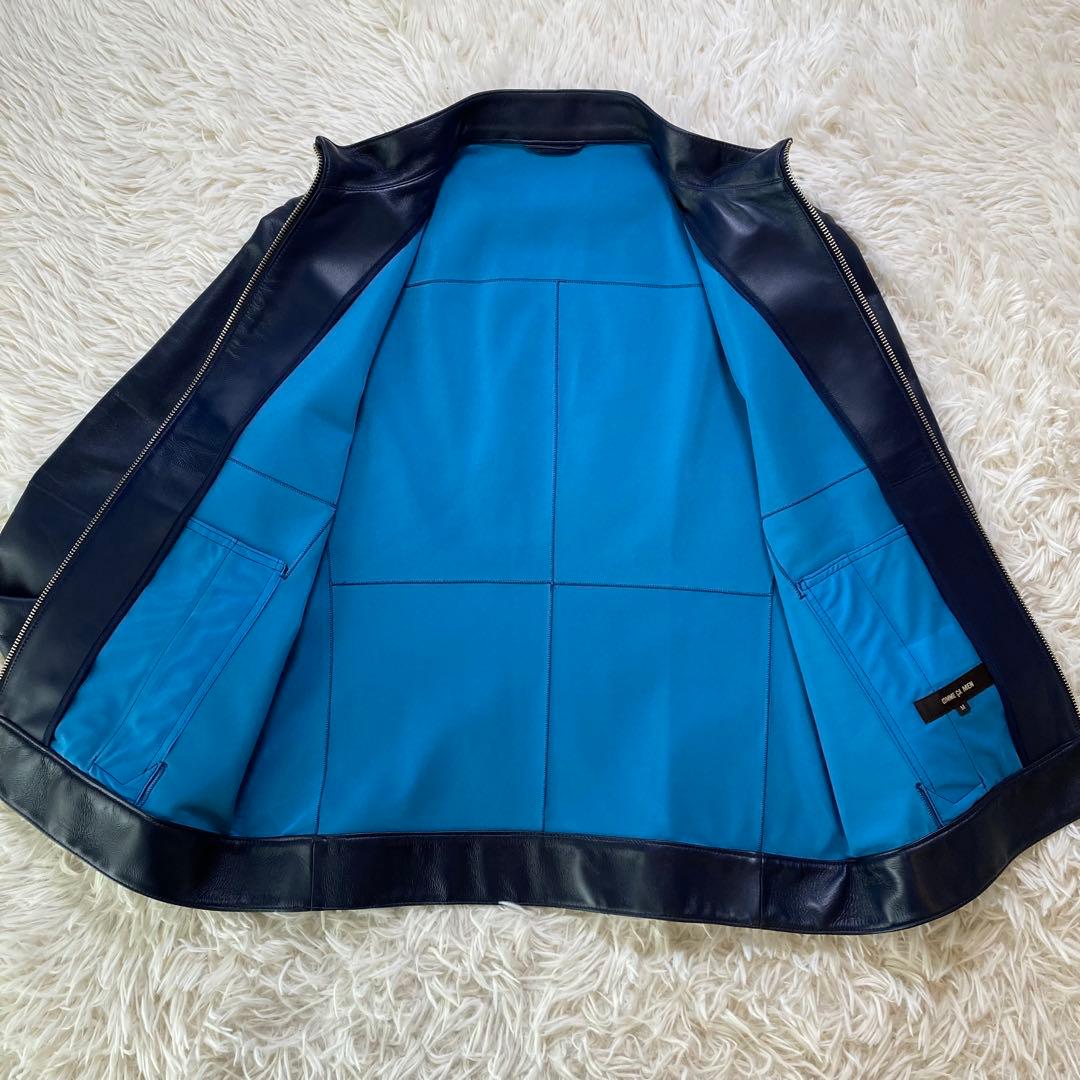 新品未使用 COMME CA MEN コムサメン ラムレザーシングルライダース