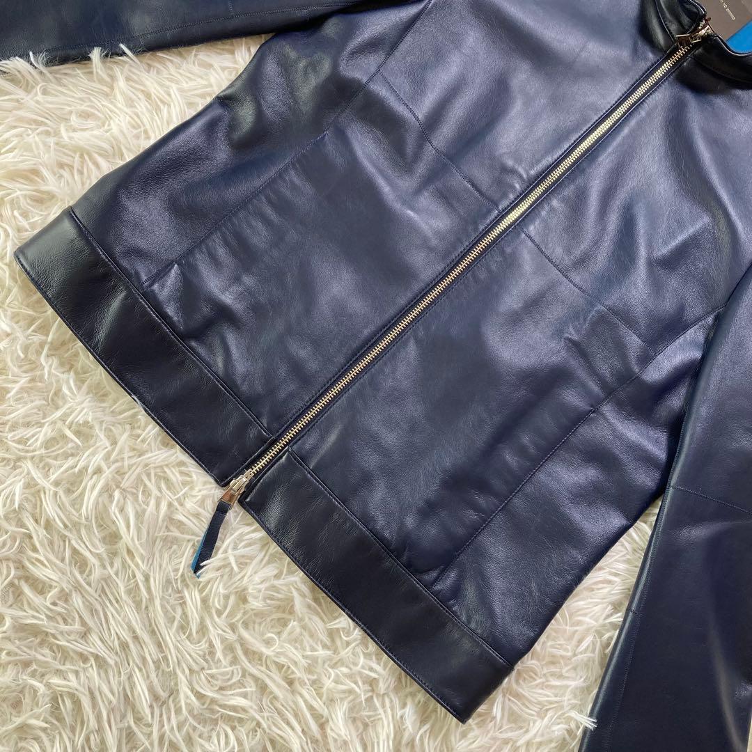新品未使用 COMME CA MEN コムサメン ラムレザーシングルライダース