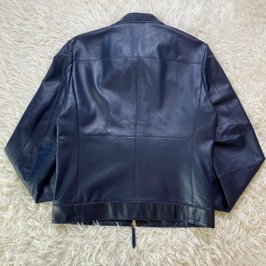 新品未使用 COMME CA MEN コムサメン ラムレザーシングルライダース
