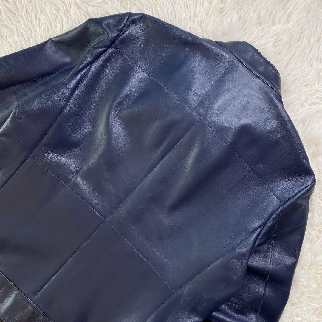 新品未使用 COMME CA MEN コムサメン ラムレザーシングルライダース