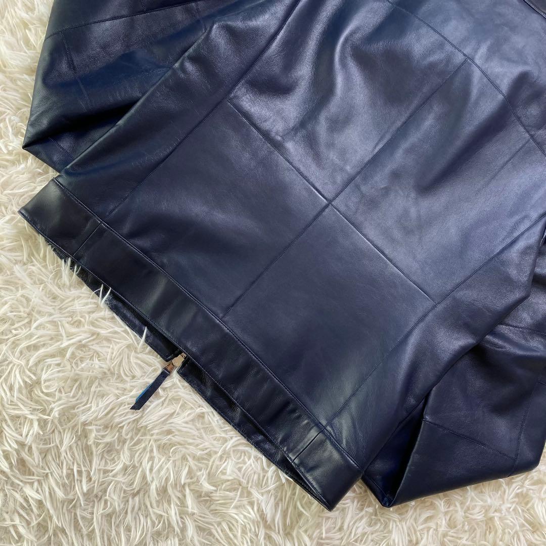 新品未使用 COMME CA MEN コムサメン ラムレザーシングルライダース