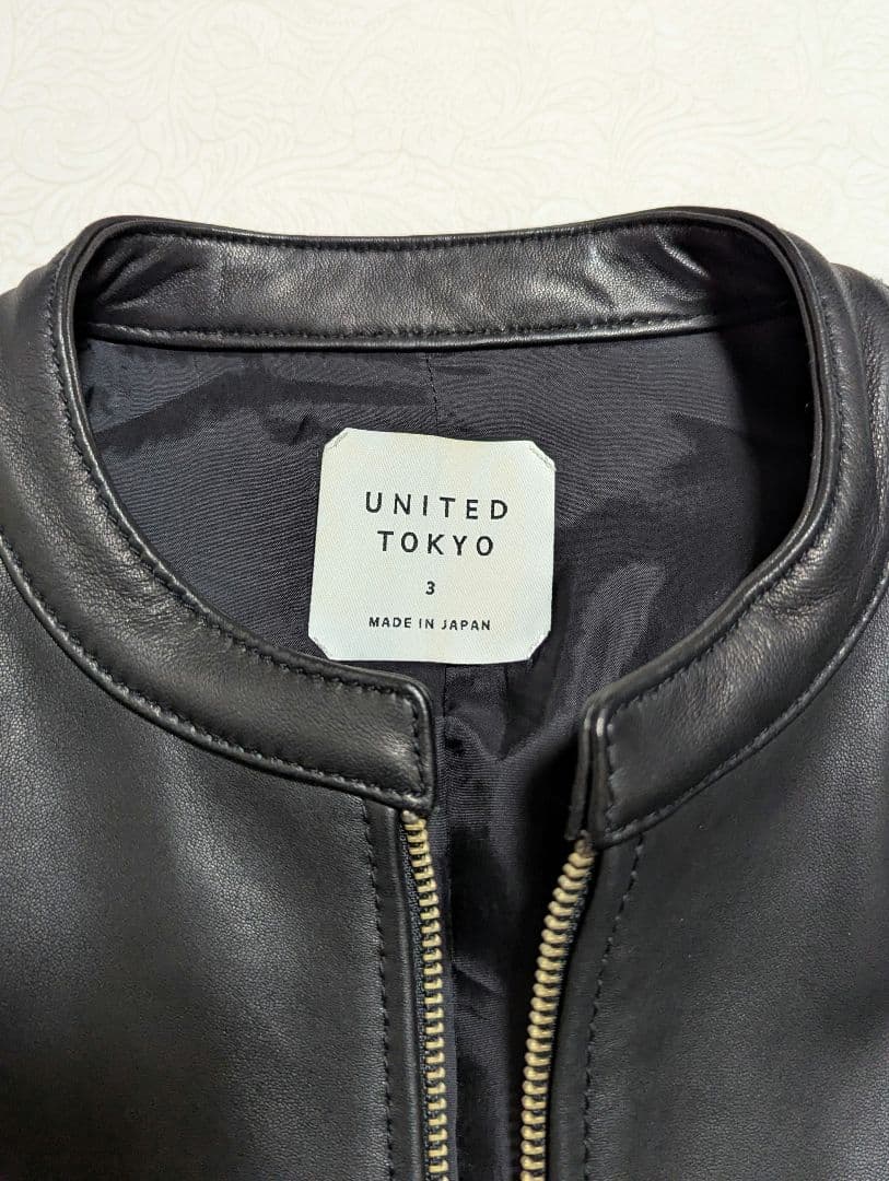 UNITEDTOKYO/ユナイテッドトウキョウ/ラムレザーライダース/サイズ3