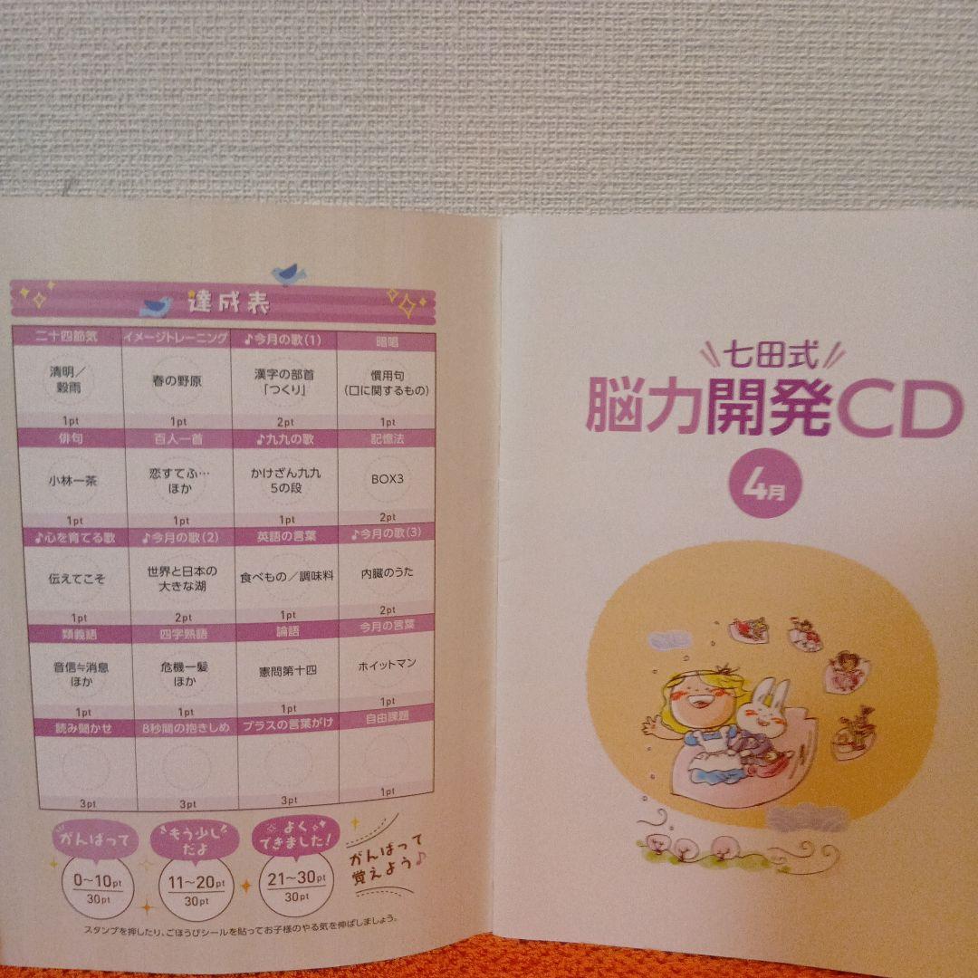 七田式　脳力開発CD　セット きりん1〜12月分