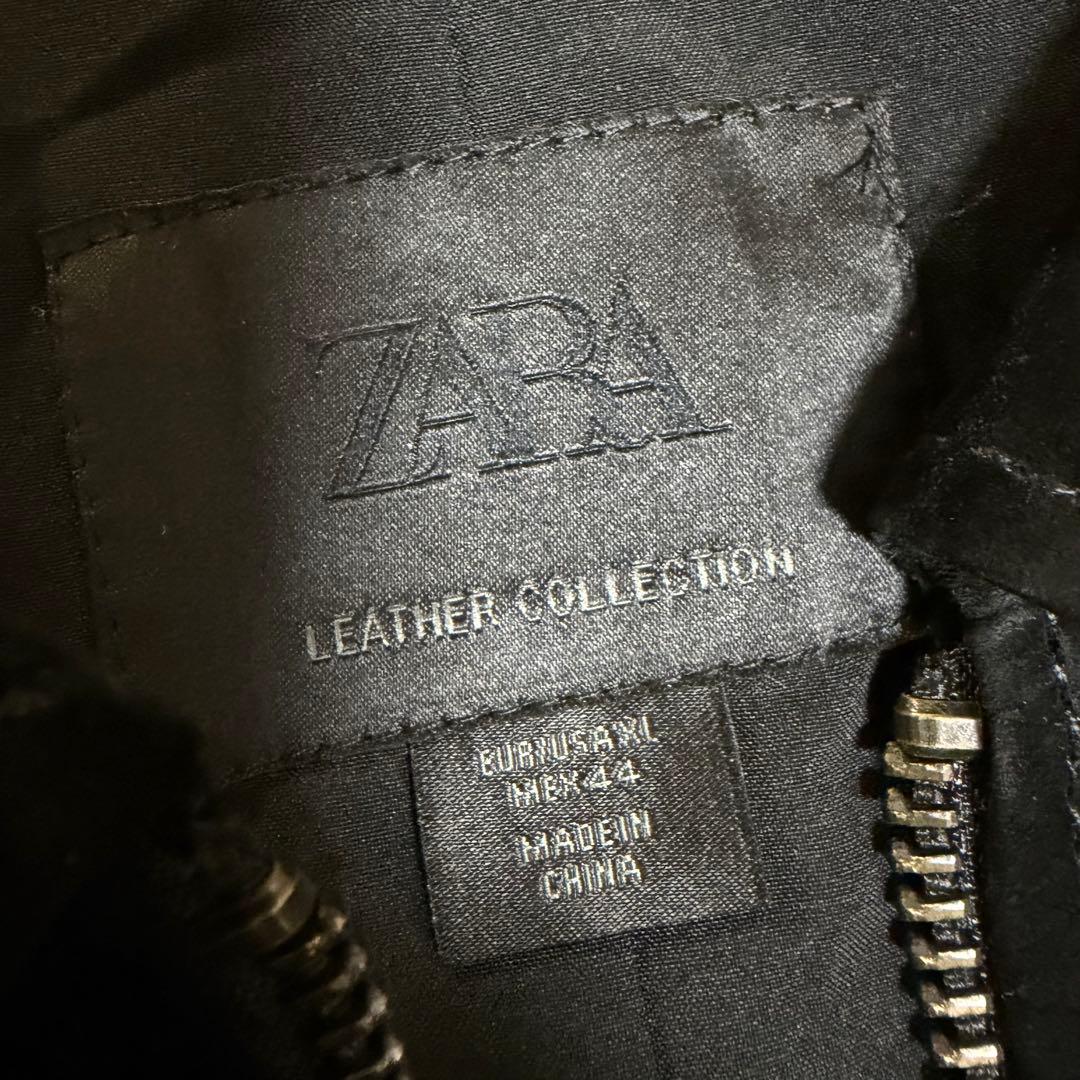 Zara 本革 リアルレザージャケットZaraザラレザースウェードジャケットXL