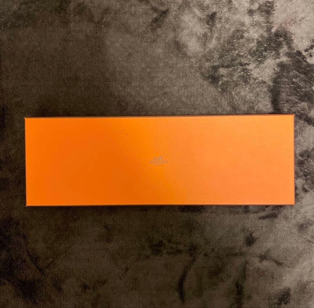 【定価42,000円】HERMES エルメス オレンジ シルクネクタイ 箱付き