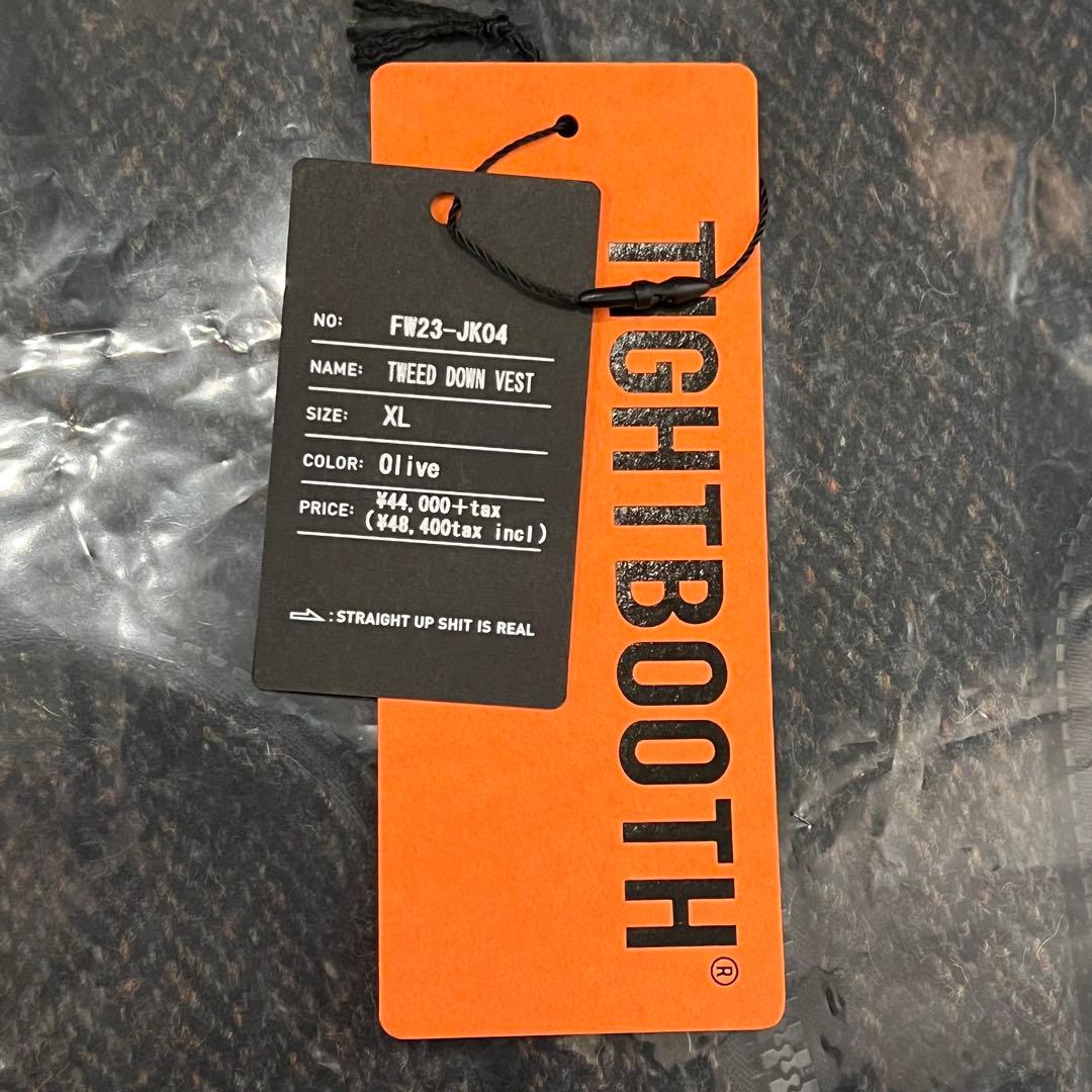 希少 XL TWEED DOWN VEST TIGHTBOOTH ダウンベスト