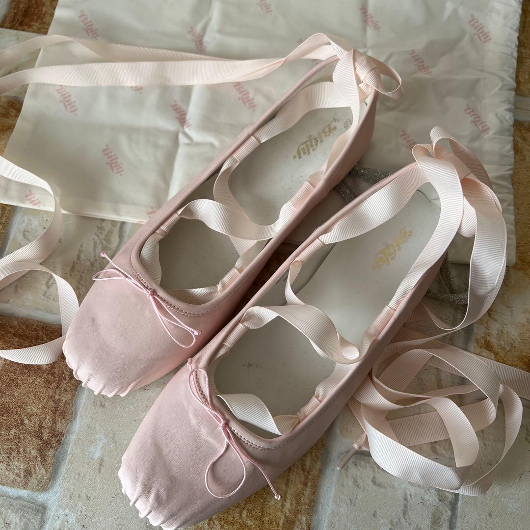 Bibiy B.ballet shoesレースアップバレエシューズ