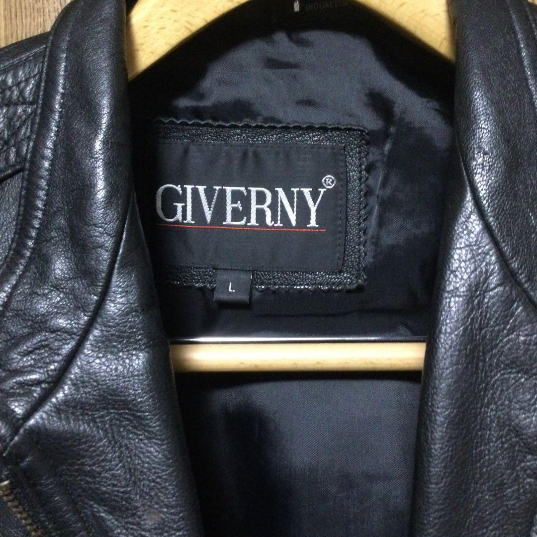 【古着ヴィンテージ】GIVERNY マルチポケット黒レザーベストハンティング L