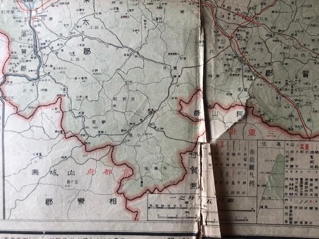 滋賀県地図 昭和2年 東宮御成婚記念 古地図 e210y126