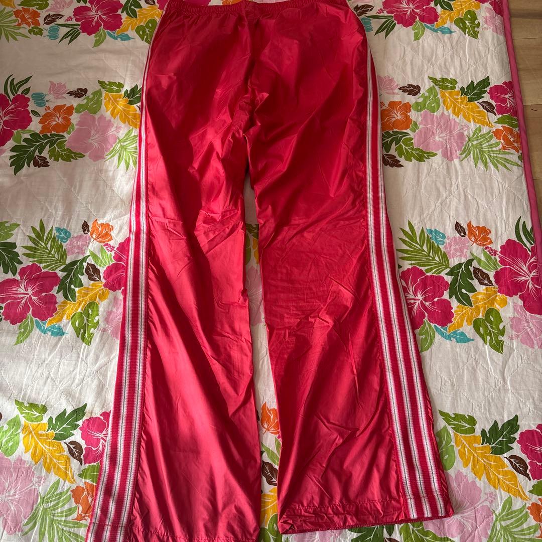 adidas レディース　ウィンドーブレイカー上下セット　ピンクL