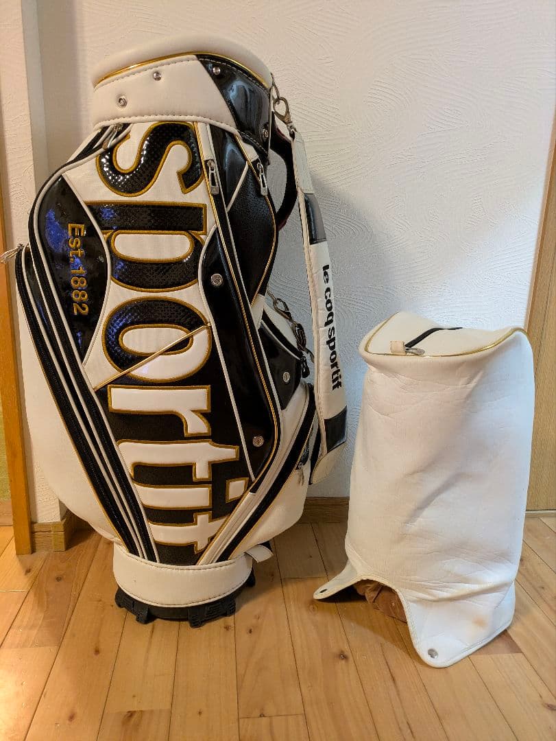 ルコックスポルティフ キャディバッグ【中古品】フードカバー・ネームプレート付