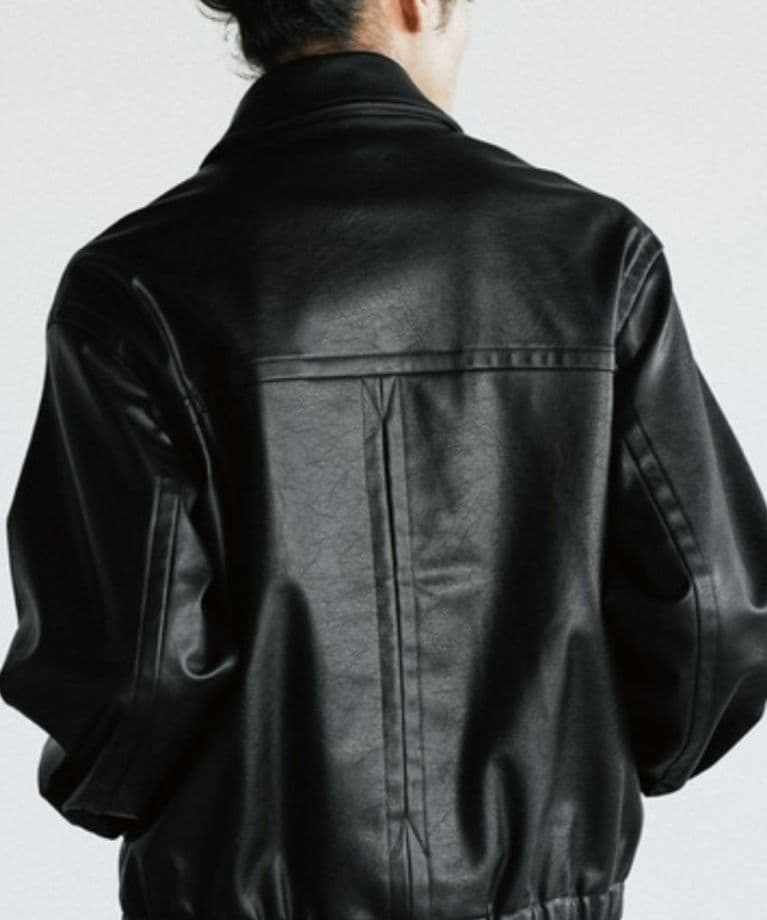 WYM LIDNM FAUX SUEDE ジップブルゾン ブラック S