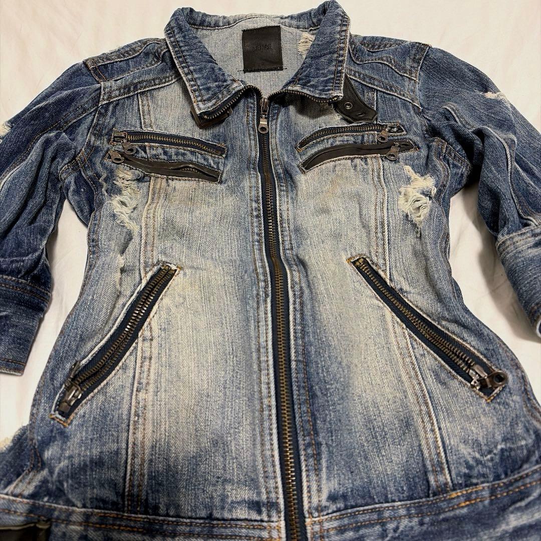 00s archive midas ギミック 多重zip jacket グランジ