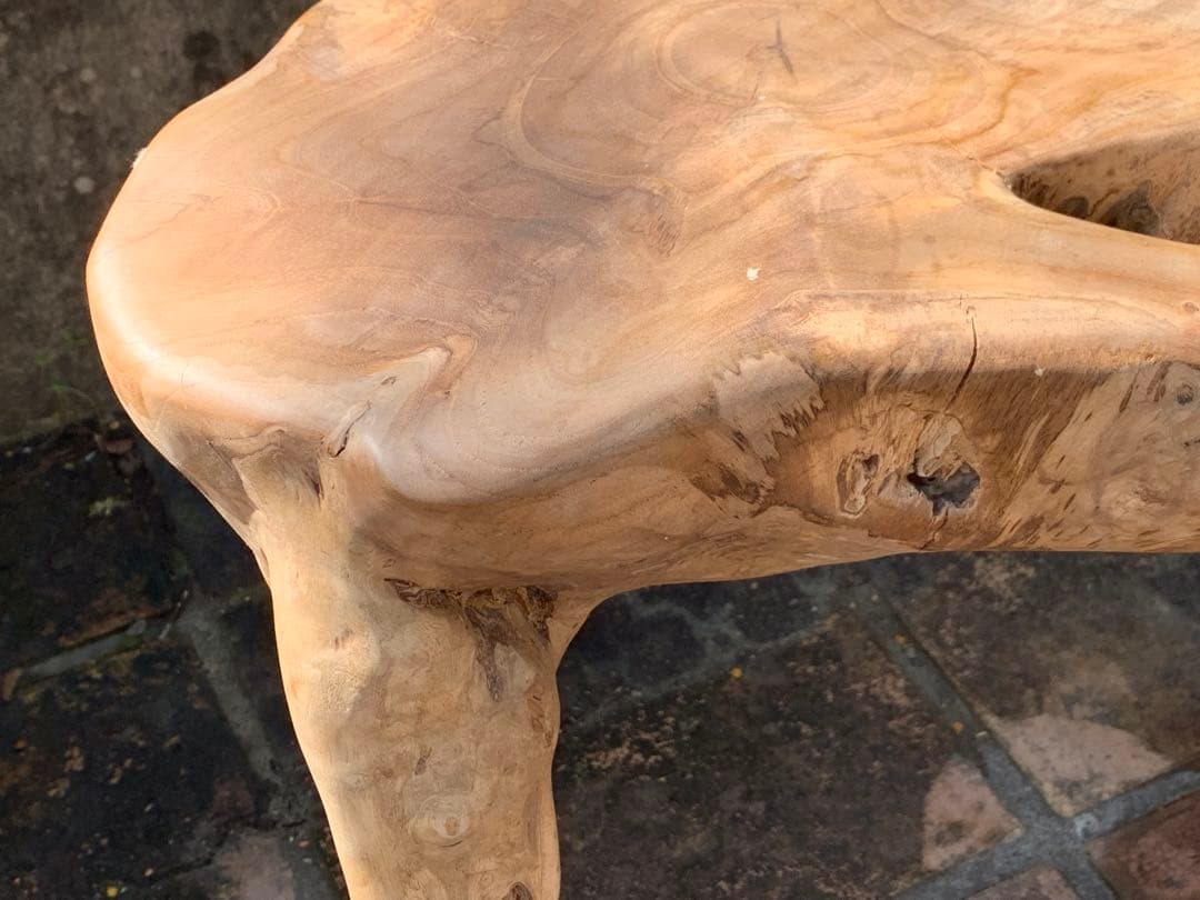 大きめ Cumi stool チュミスツール チーク サイドテーブル 無垢材