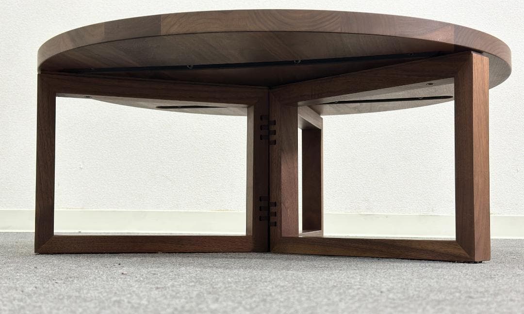 ■HIRASHIMA■SPAGO　サークルテーブル　直径70cm　ウォールナット