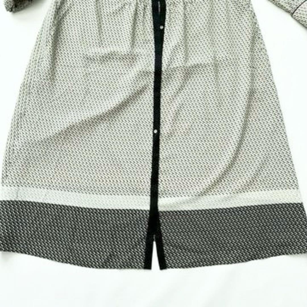 【まめこ】23区　24ss 洗える ジオメトリックパネルプリントワンピース