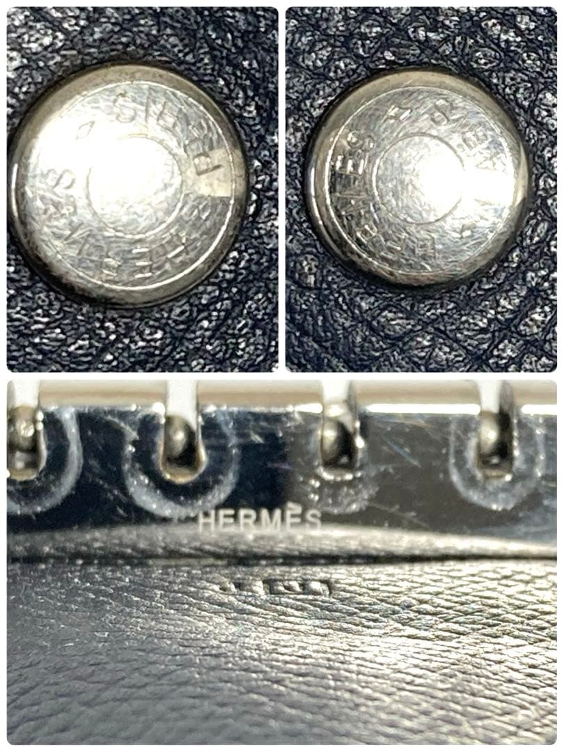 エルメス　セリエ　エテュイクレ4 クシュベル　4連キーケース ダークネイビー