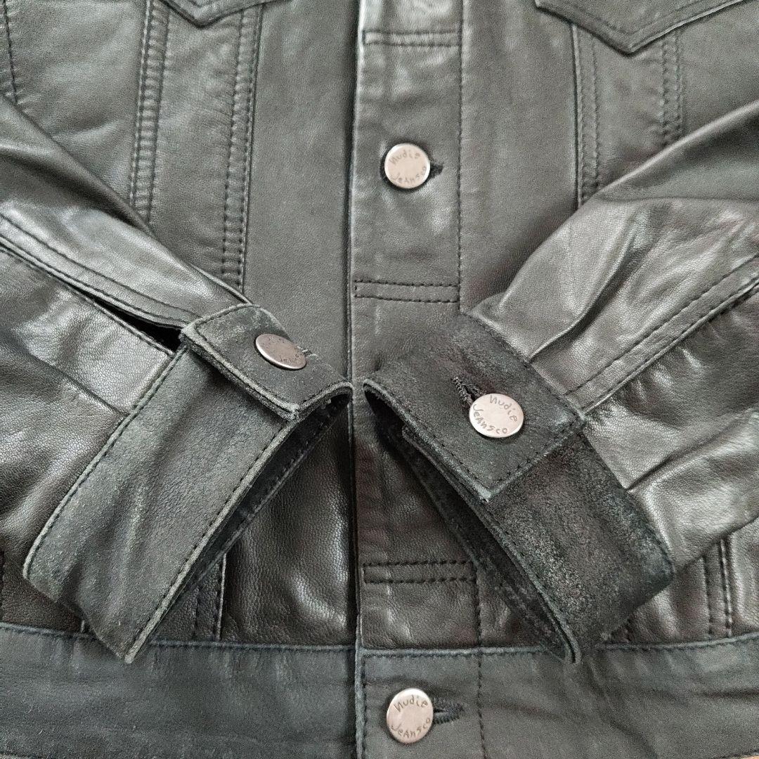 【希少】NudieJeans ヌーディージーンズ レザースエード切替ジャケット