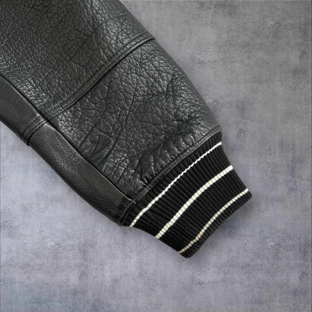 美品　ZARA バッファローレザー　本革　牛革　レザージャケット　Lサイズ