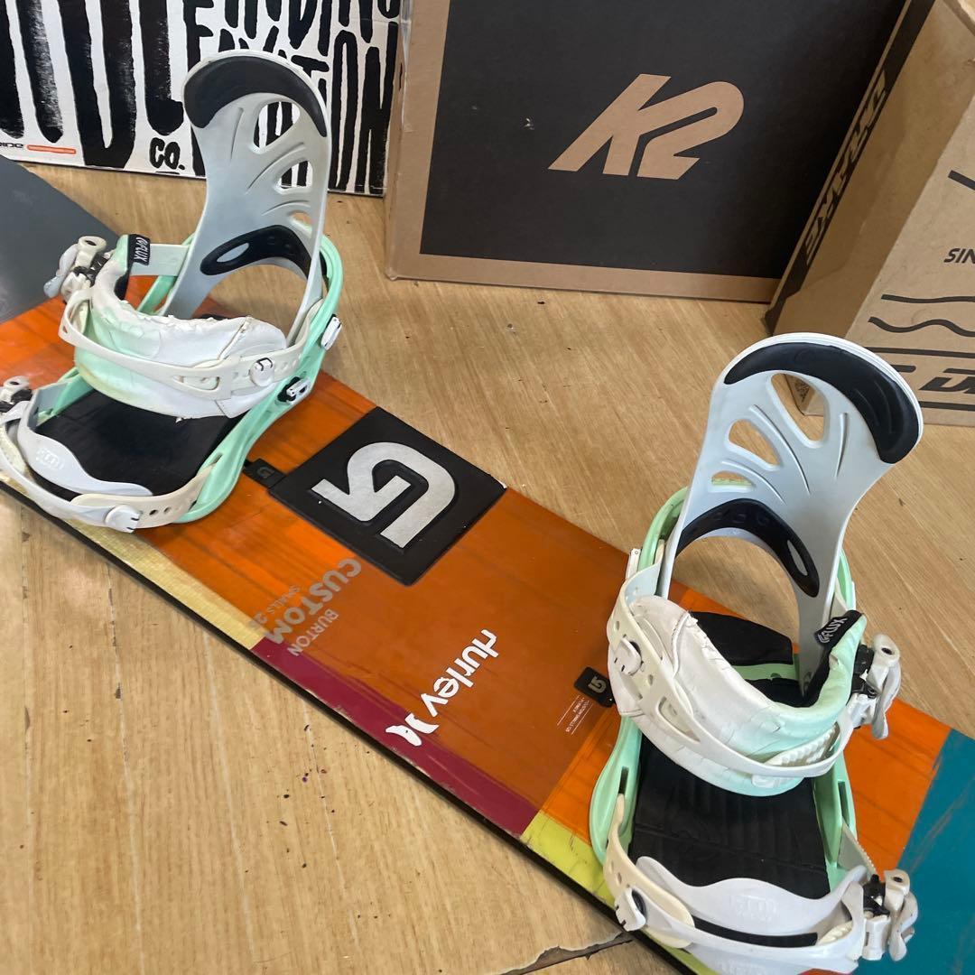 BURTON　バートンキッズスノーボードセット　バイン付　CUSTOM　カスタム