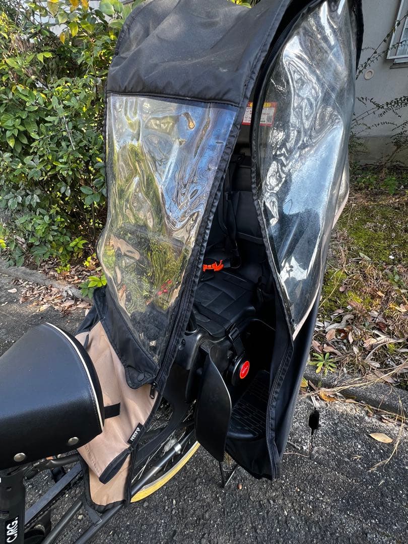 【送料込み】自転車 チャイルドシート 雨よけカバー 変速機付き 美品