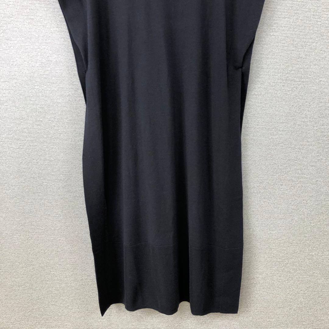 未使用品 Curensology ファインウールロングベスト F ネイビー