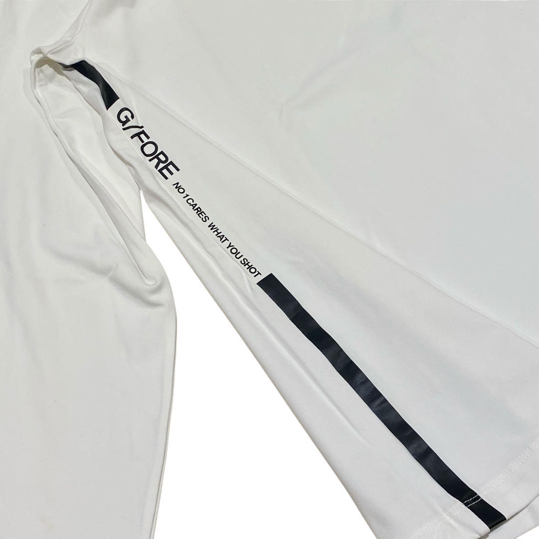 【未使用訳アリ】定価5.2万円 G/FORE ホワイト 長袖ポロシャツ