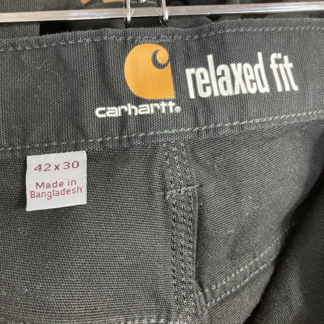 カーハート　ワークパンツ　ブラック　ビックサイズ 古着　W42 L30