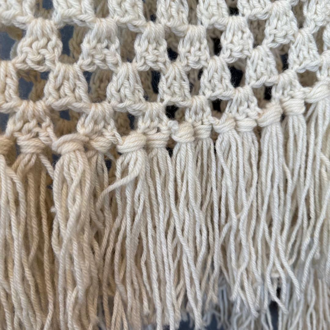 60s〜vintage アイルランド製 ハンドメイド クロシェ ロングガウン