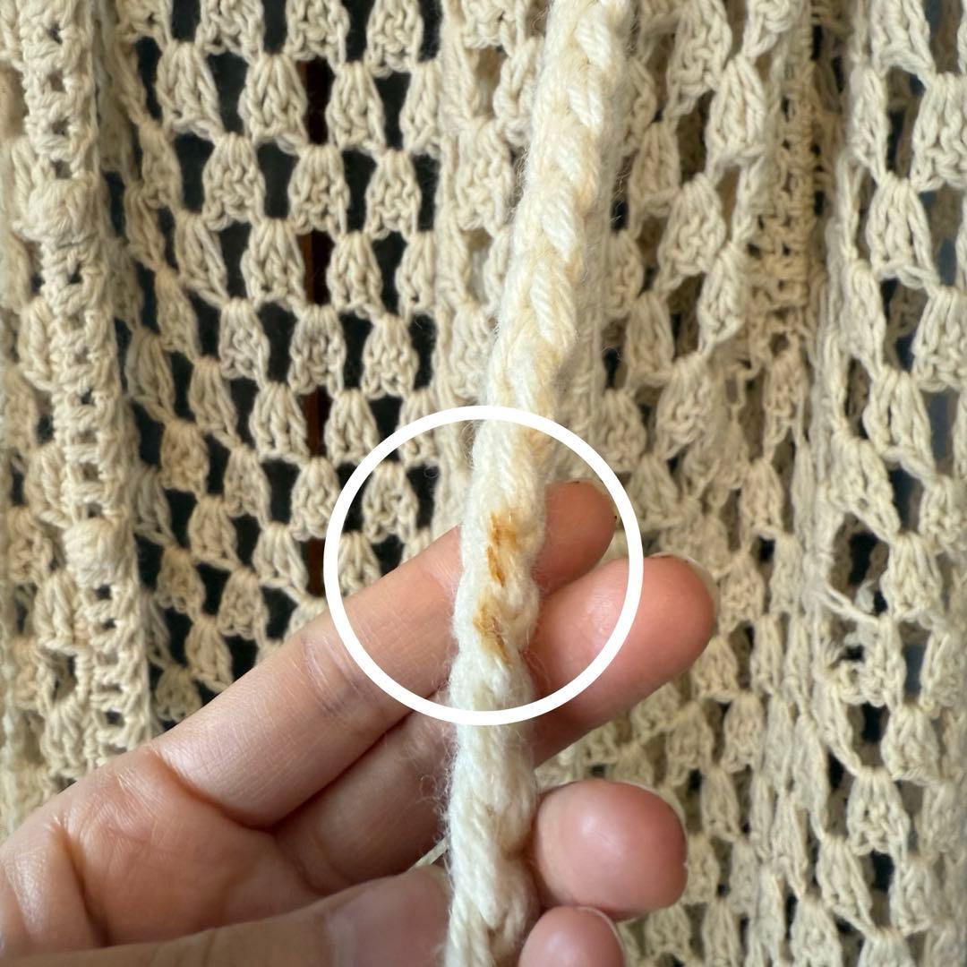 60s〜vintage アイルランド製 ハンドメイド クロシェ ロングガウン