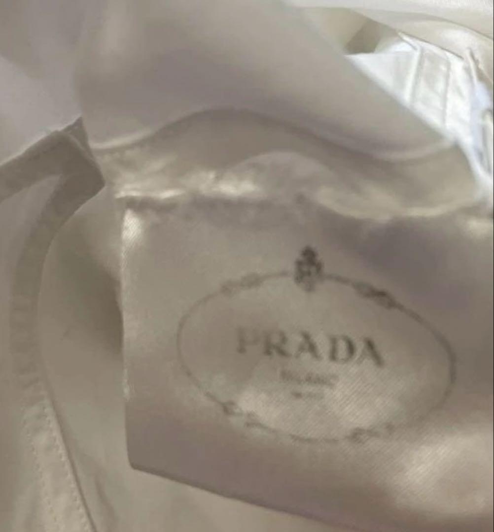 PRADAプラダ ハイネック 白シャツ36 XS 2021リゾートコレクション