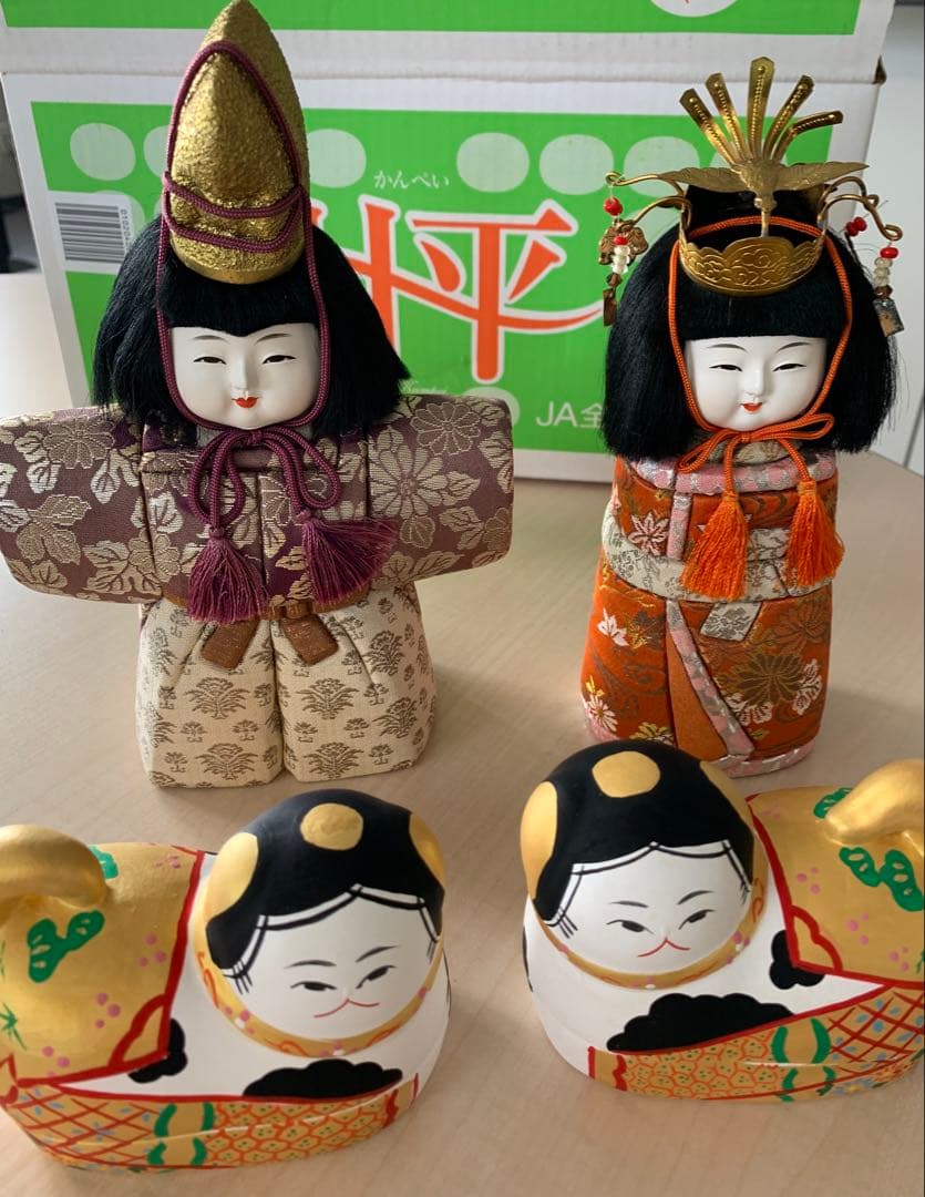 犬筥 雛人形 雛祭り 立雛 日本の伝統 秀水作 木目込み雛人形 京人形 金彩 桐