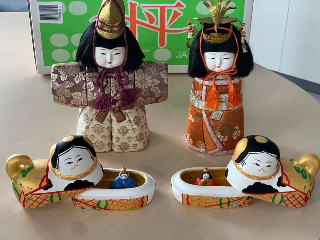 犬筥 雛人形 雛祭り 立雛 日本の伝統 秀水作 木目込み雛人形 京人形 金彩 桐